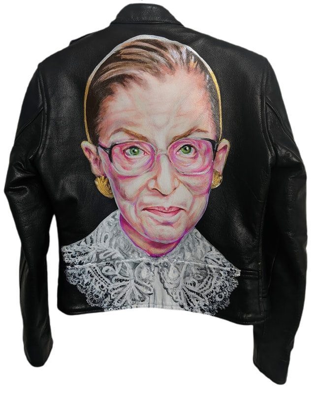 Ruth Bader Ginsburg, portrait, RBG jacket