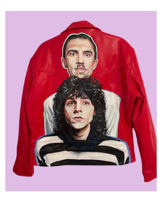 Sparks, Sparks brothers, Sparks band, Sparks painted leather jacket, Mael brothers