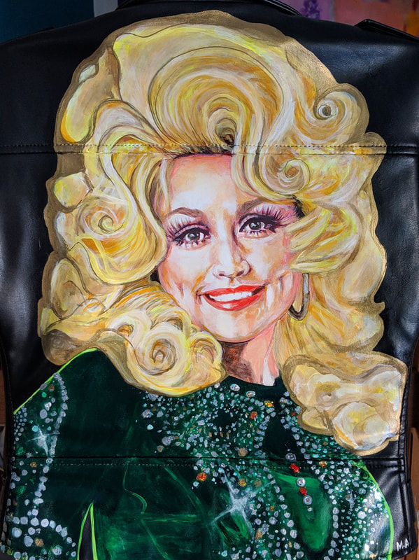 Dolly Parton, Dolly Parton portrait, Dolly Parton jacket, Dolly Parton and Miley Cyrus
