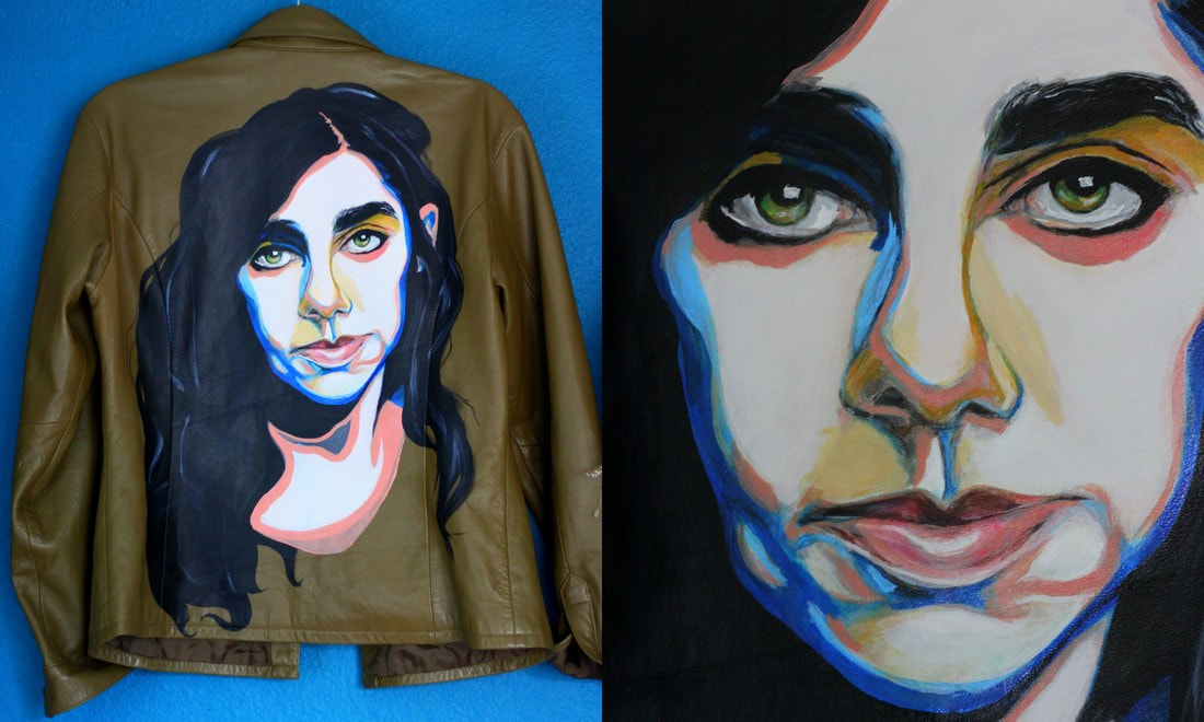 PJ Harvey, PJ Harvey portrait, Polly Jean Harvey, leather jacket