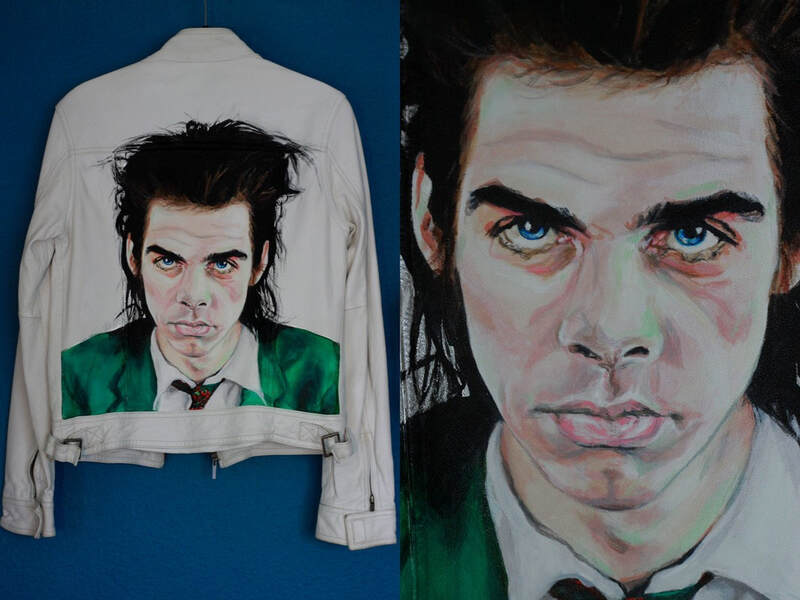 Nick Cave, Nick Cave portrait, Nick Cave art, Nick Cave leather jacket, Nick Cave and the Bad Seeds