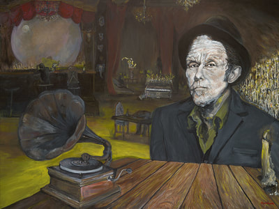 Tom Waits, original painting, Mariel Andrade